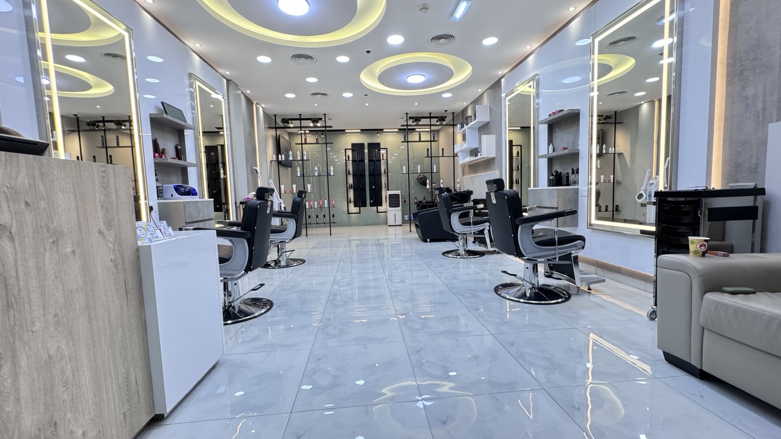 Aleph salon seating and interior